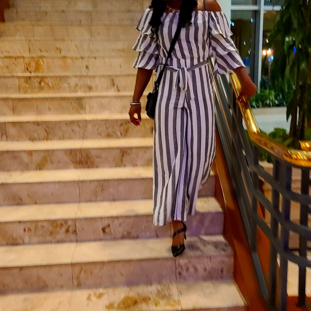 Ladies striped romper